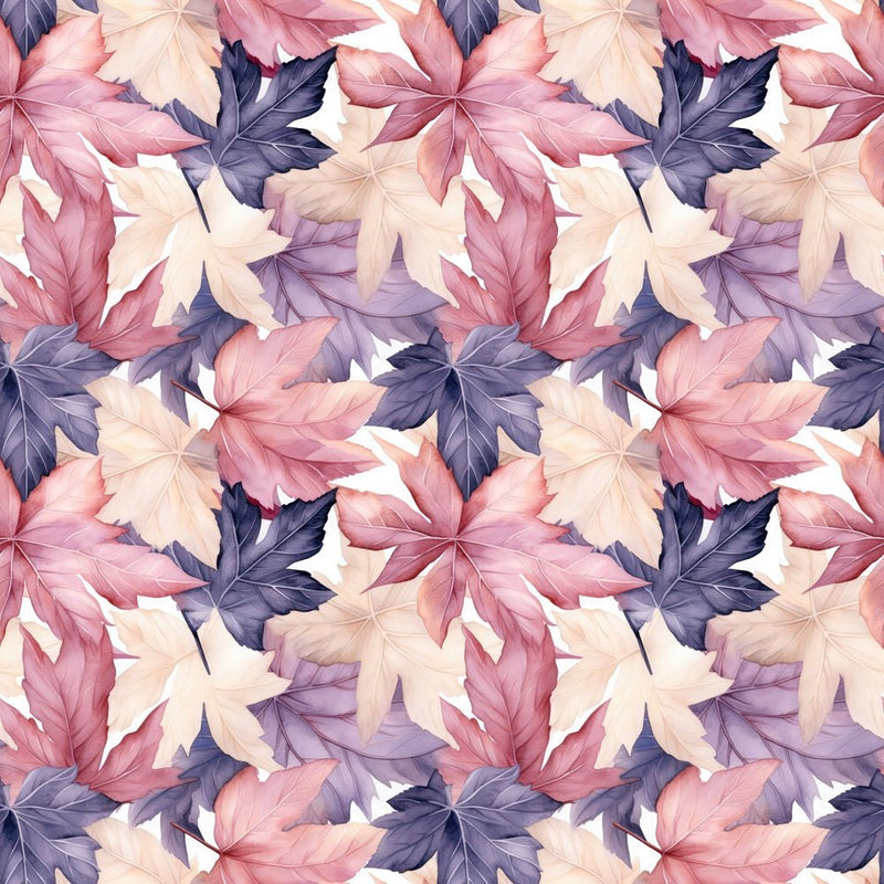 Pastel Leaves Fabric - ineedfabric.com