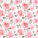 Pastel Pink Rose Fabric - ineedfabric.com