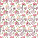 Pastel Rose Peony Floral Fabric - Multi - ineedfabric.com