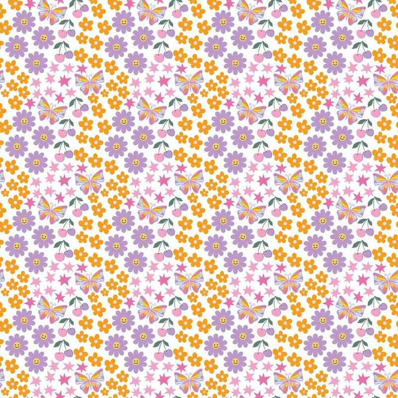 Pastel Spring Elements Fabric - ineedfabric.com