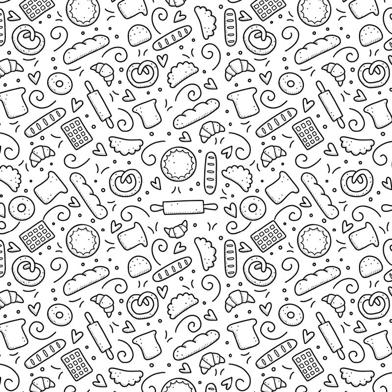 Pastry Doodles Fabric - ineedfabric.com