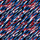 Patriotic Camouflage & Stars Fabric - Black - ineedfabric.com