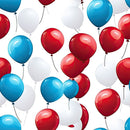 Patriotic Cartoon Balloon Fabric - ineedfabric.com