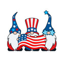 Patriotic Gnomes With Flag Fabric Panel - ineedfabric.com