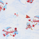 Patriotic Snowman Fabric - ineedfabric.com