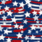 Patriotic Watercolor Stars & Stripes Fabric - ineedfabric.com