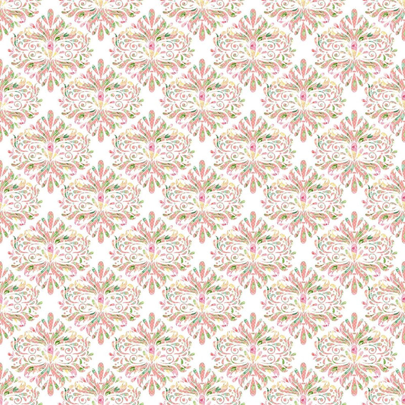 Patterned Dourado Adamascado Fabric - Pink - ineedfabric.com