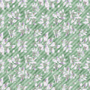 Patterned Leaves On Grunge Diagonal Stripes Fabric - ineedfabric.com