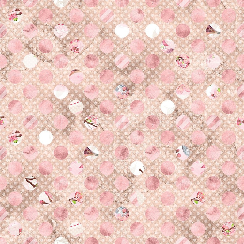 Patterned Polka Dots Fabric - Tan - ineedfabric.com