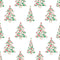 Paw Print Christmas Trees Fabric - ineedfabric.com