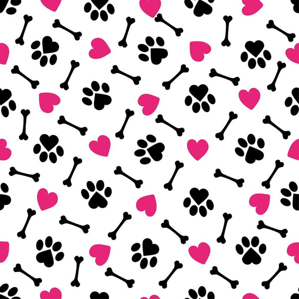 Paws, Hearts & Bones Fabric - ineedfabric.com
