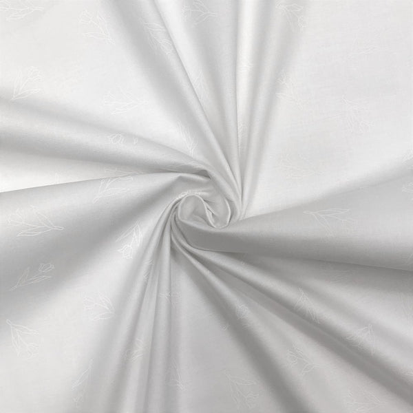 P&B Textiles, Tossed White Tulip Fabric - ineedfabric.com