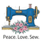 Peace Love Sew Fabric Panel - ineedfabric.com