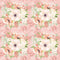 Peach Romance Bouquet on Small Polka Dot Fabric - Pink - ineedfabric.com
