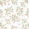 Peach Romance Branches Words Fabric - White - ineedfabric.com