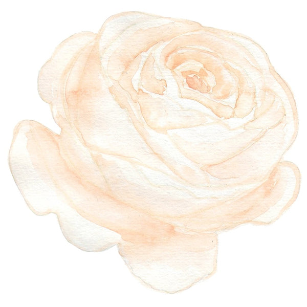 Peach Romance Flower Fabric Panel - ineedfabric.com