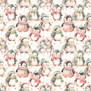 Penguins & Christmas Elements Fabric - ineedfabric.com