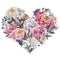 Peonies, Lilacs & Butterfly Heart Fabric Panel - Multi - ineedfabric.com