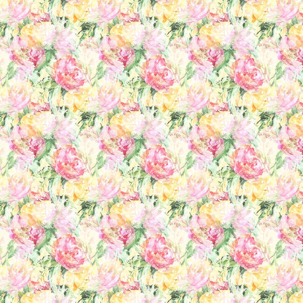 Peony & Rose Floral Fabric - Multi - ineedfabric.com