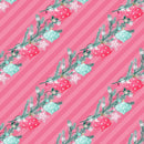 Peppermint Christmas Garland Fabric - Pink - ineedfabric.com