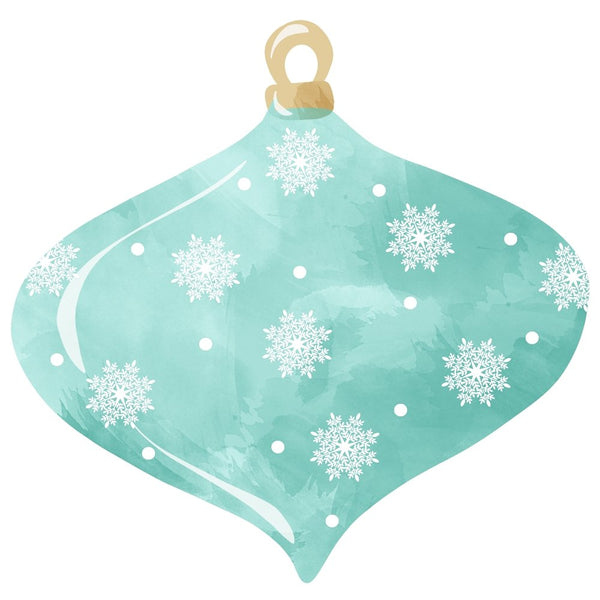 Peppermint Christmas Green Ornament Fabric Panel - ineedfabric.com