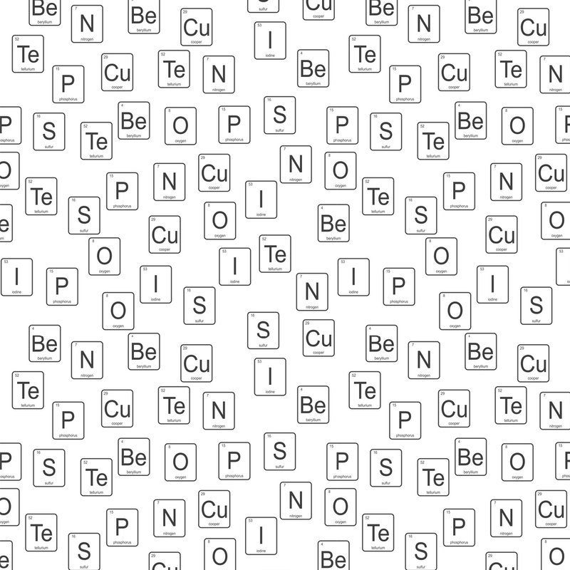 Periodic Table Elements Fabric - ineedfabric.com