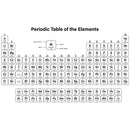 Periodic Table of the Elements Fabric Panel - Black/White - ineedfabric.com