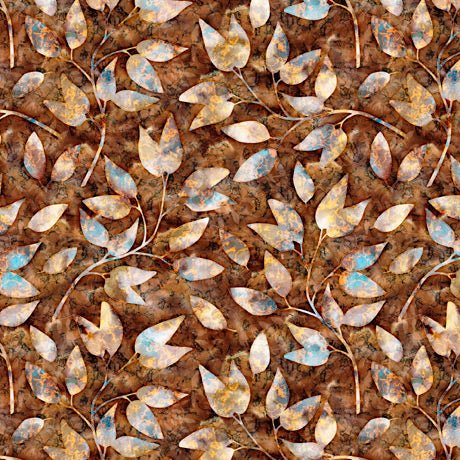 Periwinkle Leaf Toss Fabric - ineedfabric.com