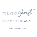 Philippians 1:21 Fabric Panel - ineedfabric.com