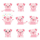 Pig Emotions Fabric - ineedfabric.com