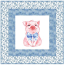 Pig With Bow Wall Hanging 42" x 42" - ineedfabric.com