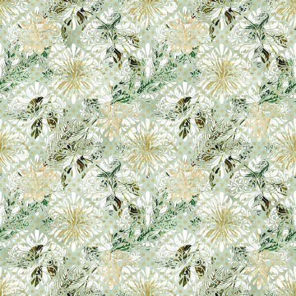 Pine Branches Pattern #4 Fabric - ineedfabric.com