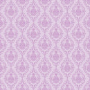 Pineapple Damask Fabric - Purple - ineedfabric.com