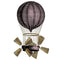 Pink and Gold Steampunk Air Balloon Fabric Panel - ineedfabric.com