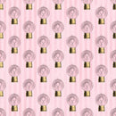 Pink and Gold Steampunk Bulbs Fabric - ineedfabric.com