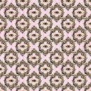 Pink and Gold Steampunk Eyes Fabric - ineedfabric.com