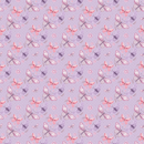 Pink and Purple Butterflies on Heart Fabric - Purple - ineedfabric.com