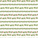 Pink and White Floral Vines Fabric - White - ineedfabric.com