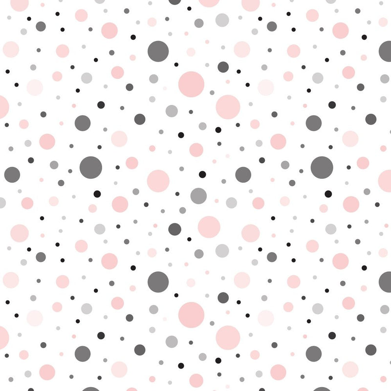 Pink & Black Polka Dot Fabric - ineedfabric.com