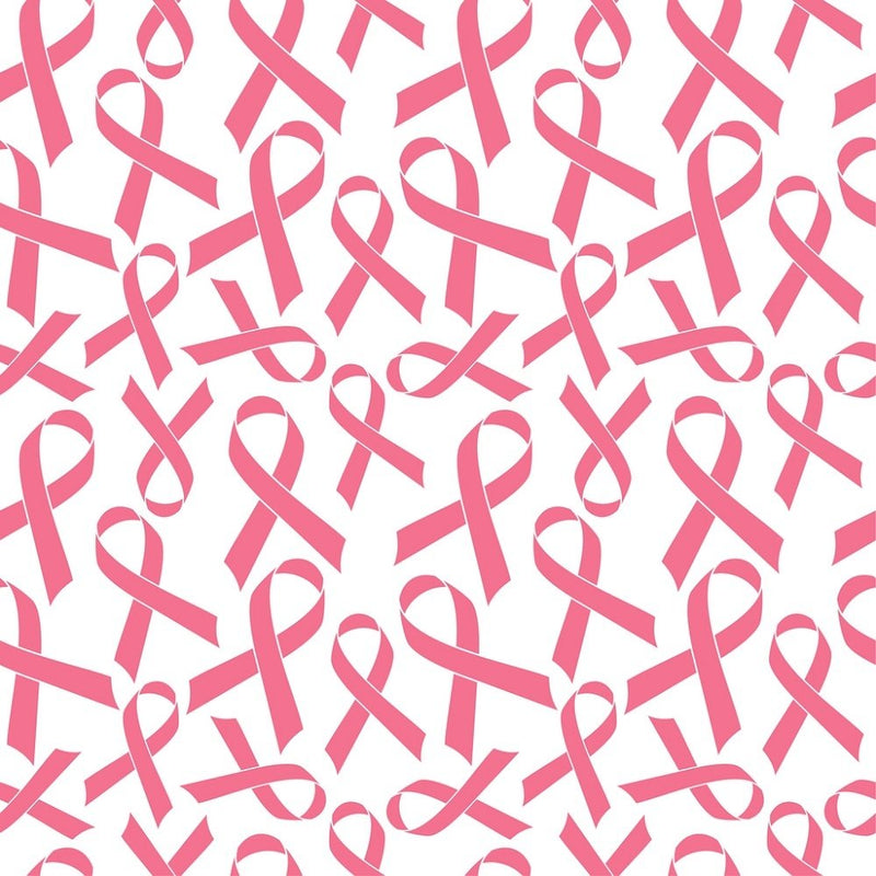 Pink Cancer Ribbons Fabric - ineedfabric.com