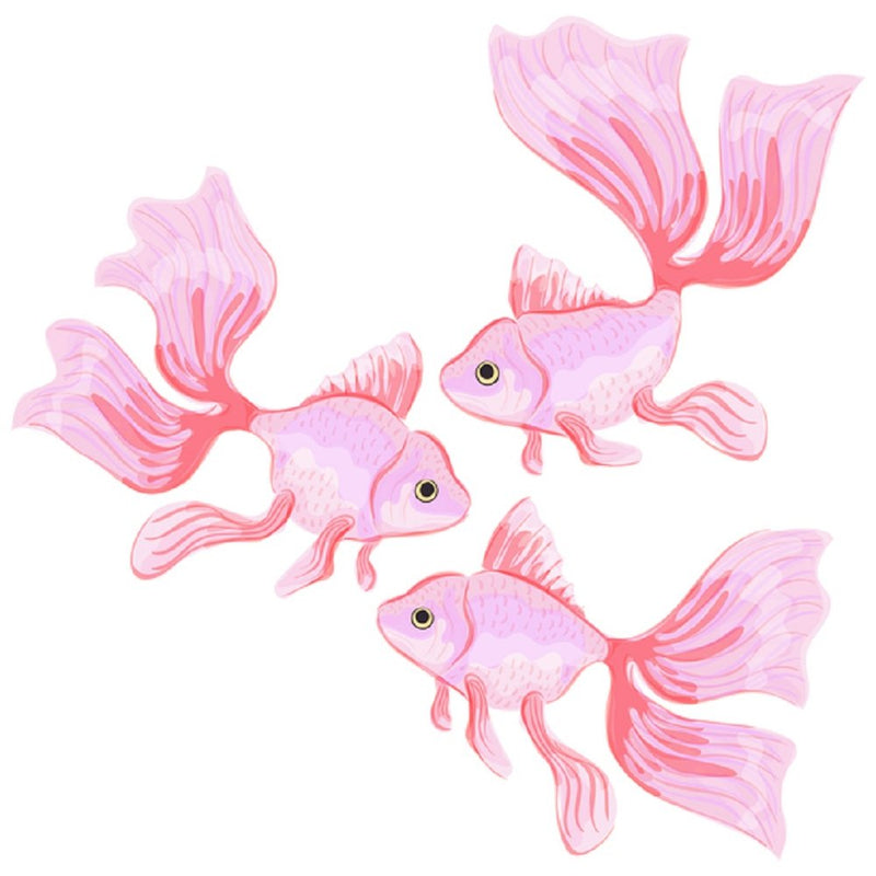 Pink Goldfish Fabric Panel - Pink - ineedfabric.com