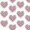 Pink Leopard Print Heart Fabric - ineedfabric.com