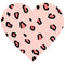 Pink Leopard Print Heart Fabric Panel - ineedfabric.com