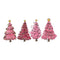 Pink Merry Christmas Tree Fabric Panel - ineedfabric.com