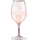 Pink Moscato Wine Glass Fabric Panel - ineedfabric.com