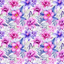 Pink & Purple Flower Fabric - ineedfabric.com