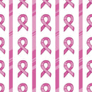 Pink Ribbon Stripes Breast Cancer Fabric - ineedfabric.com