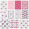 Pink XOXO Hearts Fabric Collection - 1/2 Yard Bundle - ineedfabric.com