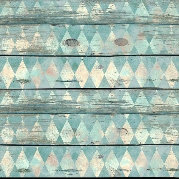 Pirate Adventure Wood Diamonds Fabric - Green - ineedfabric.com