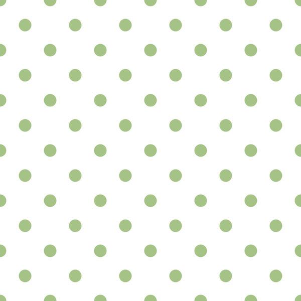 Pistachio Green Dots Fabric - White - ineedfabric.com